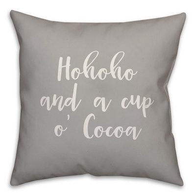 Coussin décoratif en hohoho et en tasse de cacao 