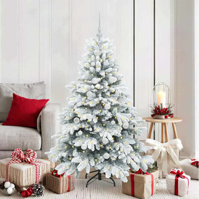 Artificial Christmas Tree with 150 LEDs Green PE and PVC