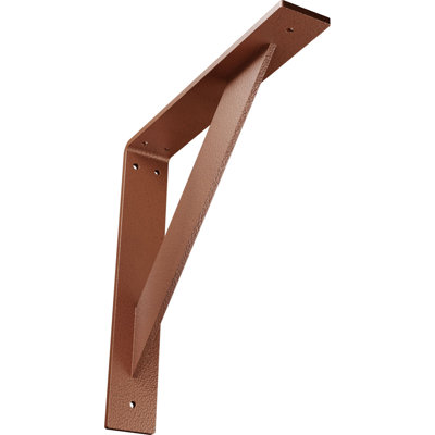 2"W x 12"D x 12"H Traditional Steel Bracket, Hammered Copper