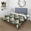 Ensemble de housse de couette art déco années 70 en émeraude et or damassé-585271505