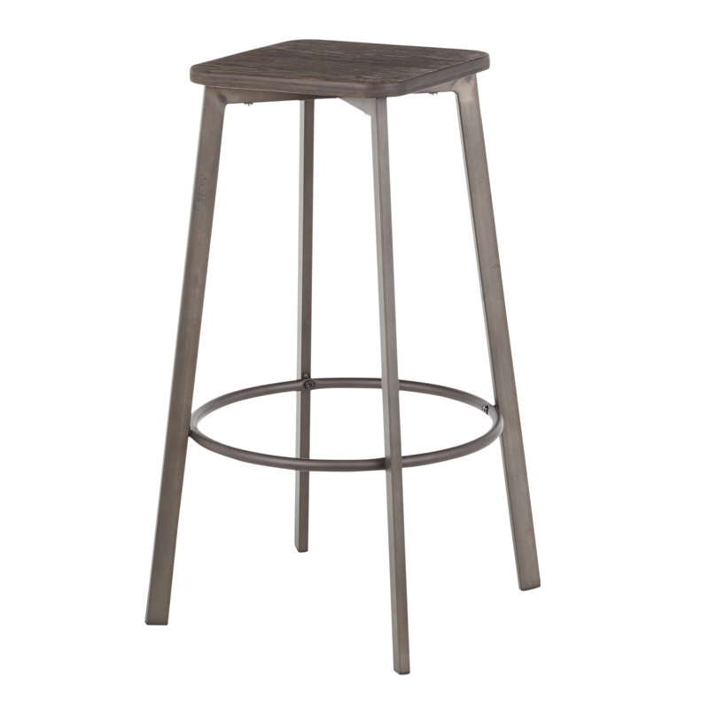 Palermo Counter Stool with Metal Frame, Antique/Espresso