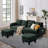 Kurumi Upholstered U-Shaped Sectional with Ottoman Symmetrical-406233268