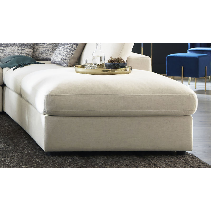 Repose-pieds carré beige Artzt, Beige