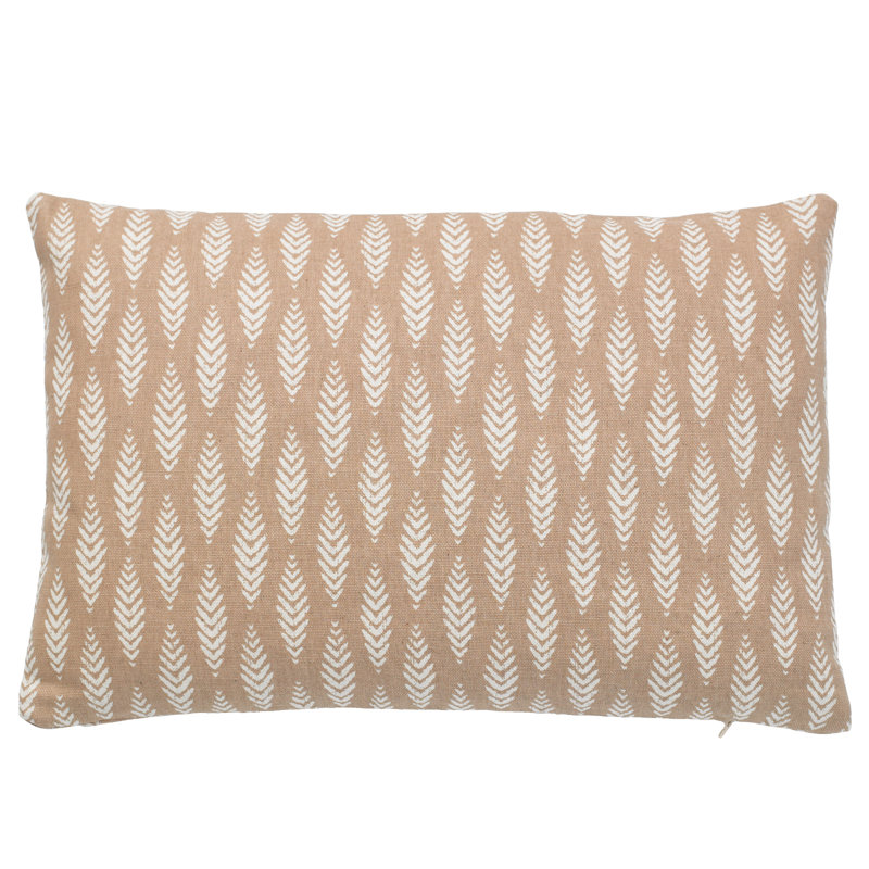Housse et insert de coussin rectangulaire Oakland, Brun clair, 14 po x 36 po