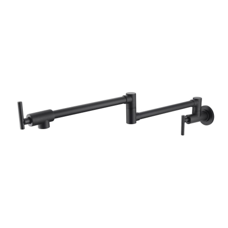 remplisseur de casserole noir mat pivotant en laiton pour une expérience de cuisson efficace