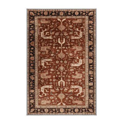 Machine Washable Persian Brown Area Rug