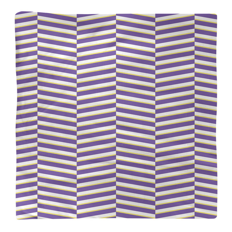 Jaya Cotton Chevron Square Napkin, Purple/Yellow, 0.1" H x 10" W x 10" D, Poly Twill
