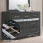Commode 7 tiroirs Naima, finition noire