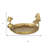 6" Antiqued Gold Cast Iron Mushrooms Trinket Tray