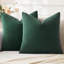 Ensemble de 2 housses de coussins décoratifs carrés en chenille pour ferme pour canapé-lit-112036346