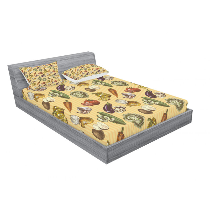 Microfiber Sheet Set, Queen Sheet Set with Fitted Sheet