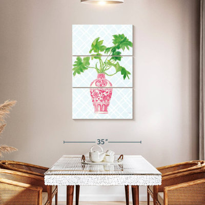 Harnek Palm Chinoiserie II Pink