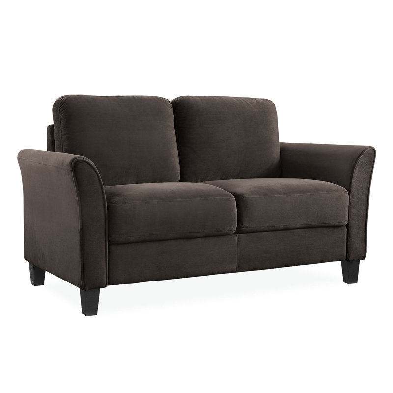 Arsaluis Upholstered 56.3'' Loveseat, Coffee Polyester