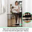 The Thruway 52W Series - Barrière pour animaux et bébé ouverte mains libres, ouvertures de 27,5 po à 52 po de largeur - métal espresso