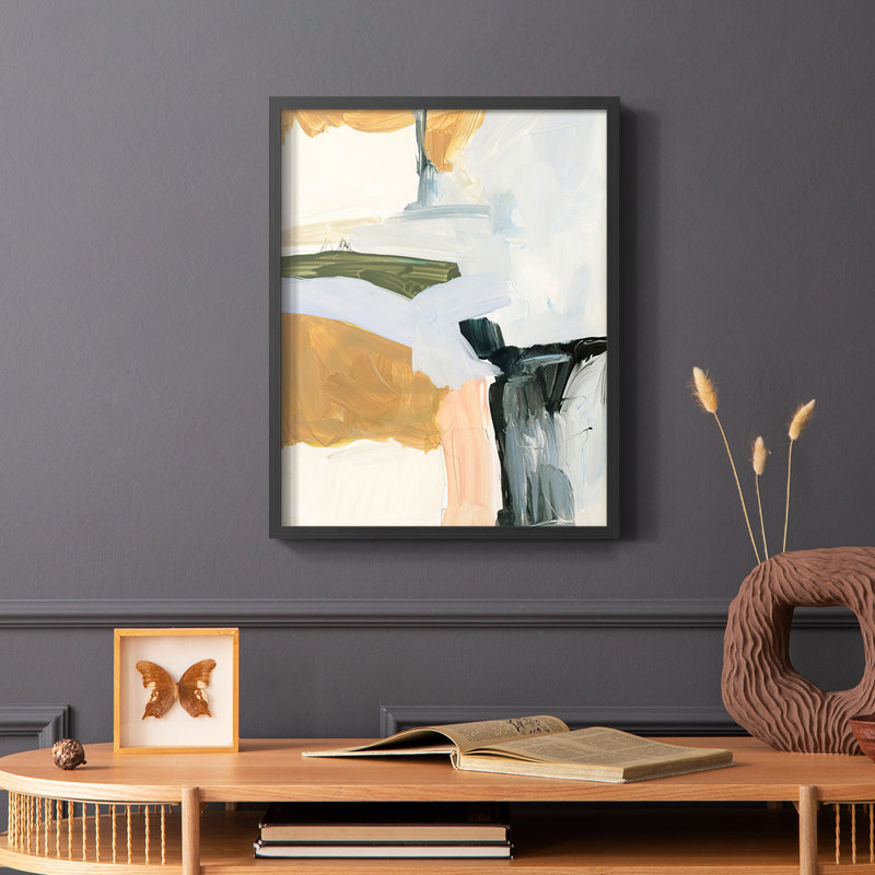 Palette Meld II, reproduction encadrée - bois massif, Cadre simple noir, H 28 po x l 22 po