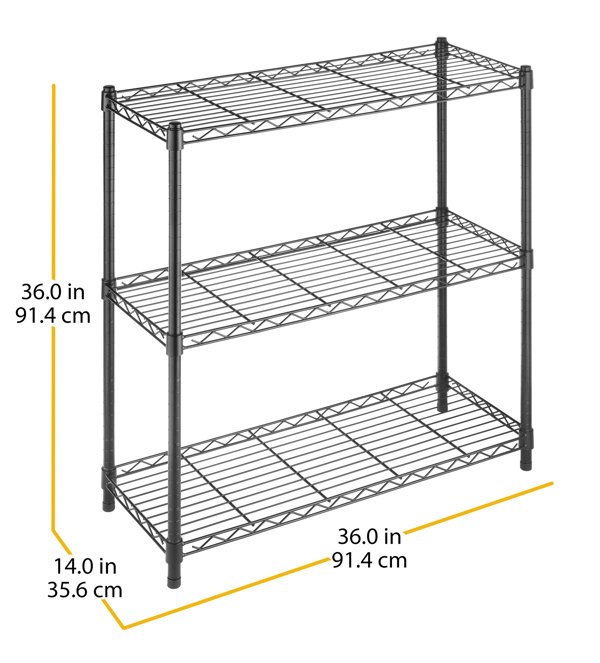 Whitmor 4-Tier Tower Closet Organizer Metal with Wire Grid Shelves