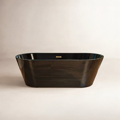 67" x 32" Freestanding Soaking Acrylic Bathtub