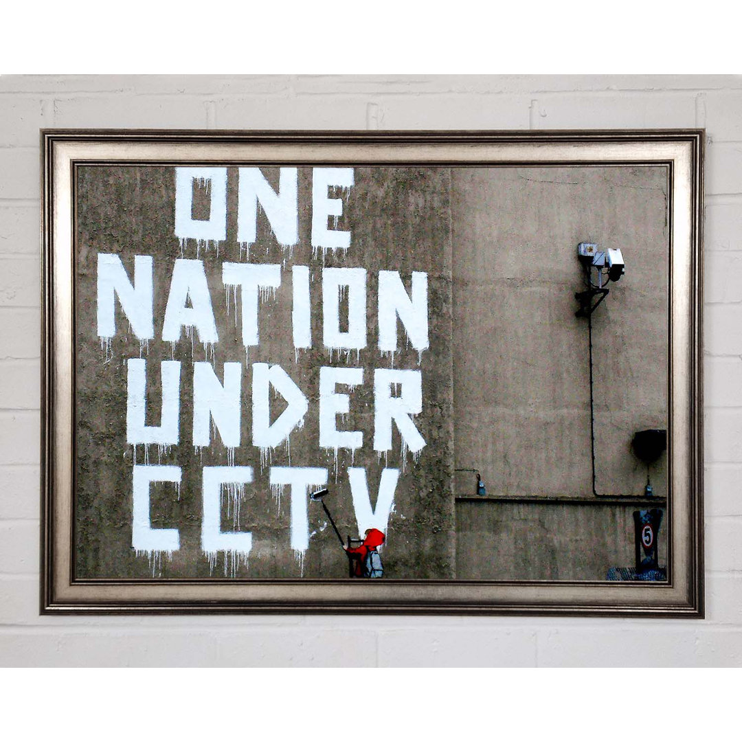 Gerahmtes Wandbild One Nation Under CCTV