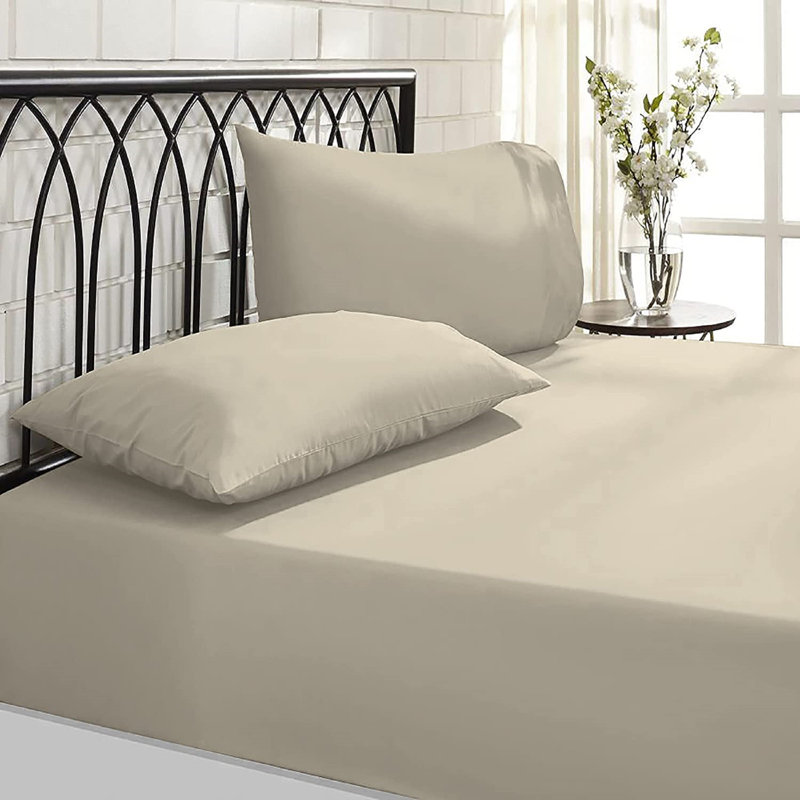 NightComforts Cotton Blend Fitted Sheet, European Single (90 x 200cm)
