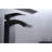 Single Handle Waterfall Faucet For Bathroom - Matte Black, Rectangular Spout, Stainless Steel, Easy Installation Black Tap Control, , Made Of Steel
