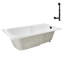 72'' x 36'' Acrylic Soaking Drop-In Bathtub, Drain Included-97544685
