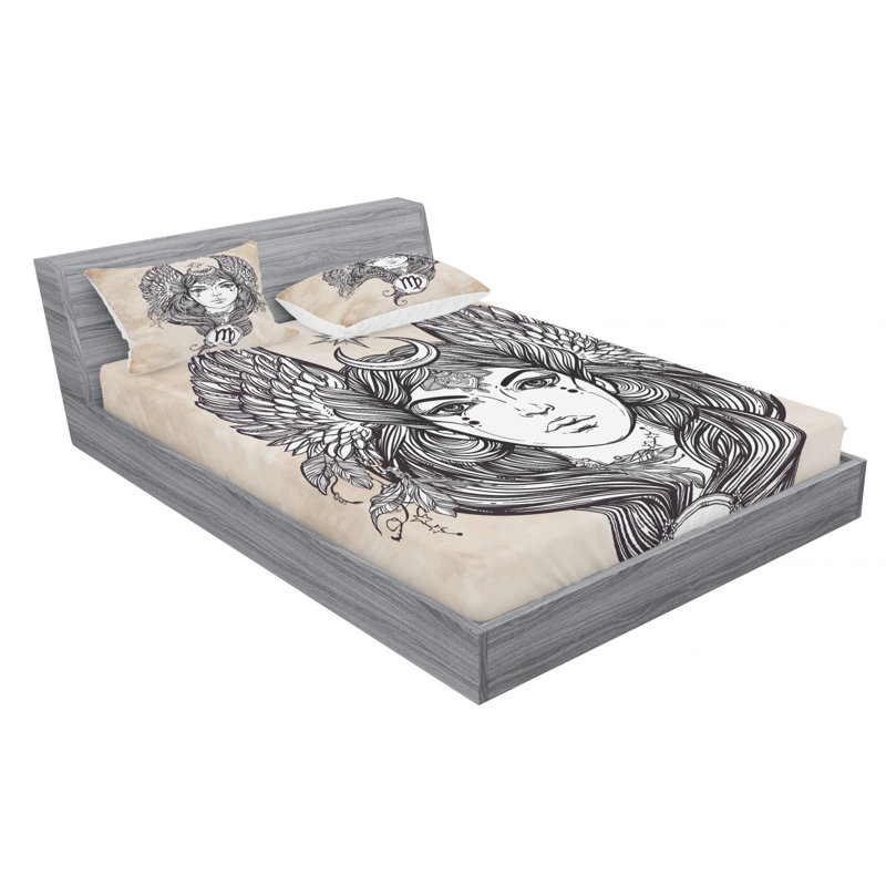 Microfiber Sheet Set, Queen Sheet Set with Fitted Sheet