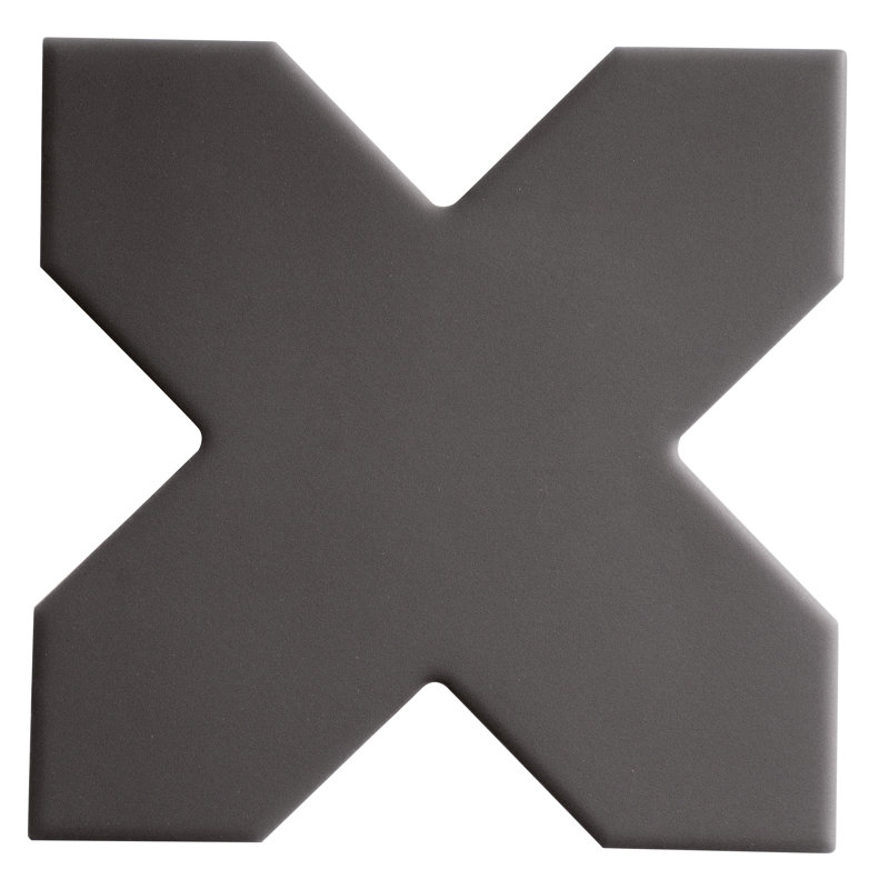 Seville Pure White 7 in. Star with Graphite Black 5 in. Cross Matte Porcelain Wall and Floor Tile (10.62 sq ft/case) - 68 Pack