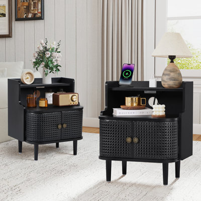 End Table With Storage And Charging Station by Latitude Run