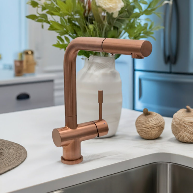 Lulani Nassau Pull Out Kitchen Faucet, Rose Gold
