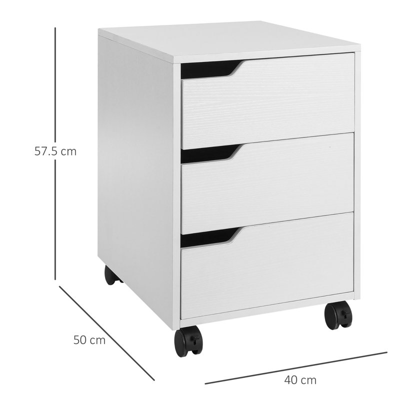 Paighton 40cm Wide 3 -Drawer File Cabinet