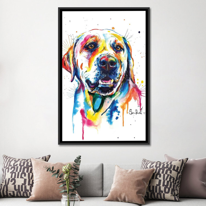 «Lab II», impression sur toile, H 26 po x l 18 po x P 1,5 po, Toile avec cadre noir, Pas de tapis