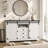 White Manufactured Wood Sideboard Cabinet