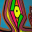 "One of a Kind Art Sans titre IV" par, peinture sur toile tendue