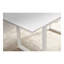 Table de salle à manger extensible de couleur blanche avec pieds en métal, table de cuisine moderne et peu encombrante pour le salon-1837722178