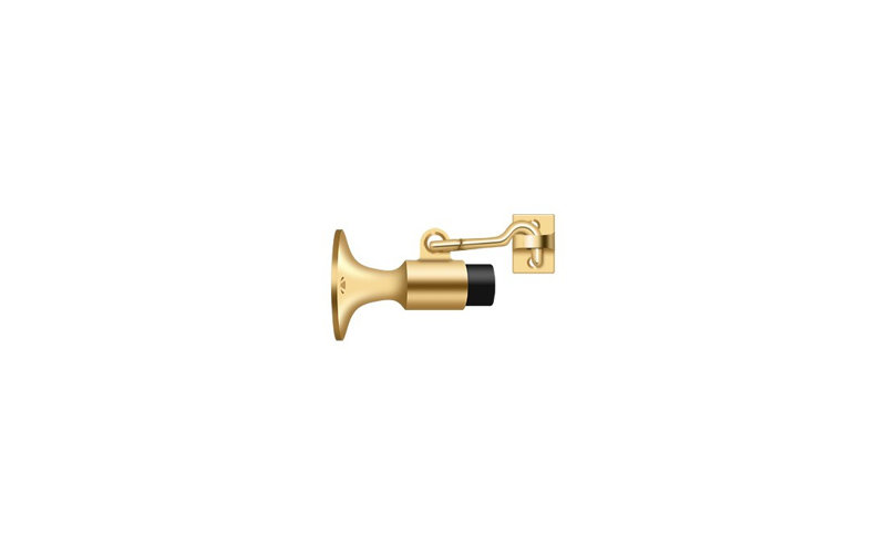 Deltana SAHW325U15 Wall Mount Bumper with Holder; Satin Nickel Finish, Lifetime Brass