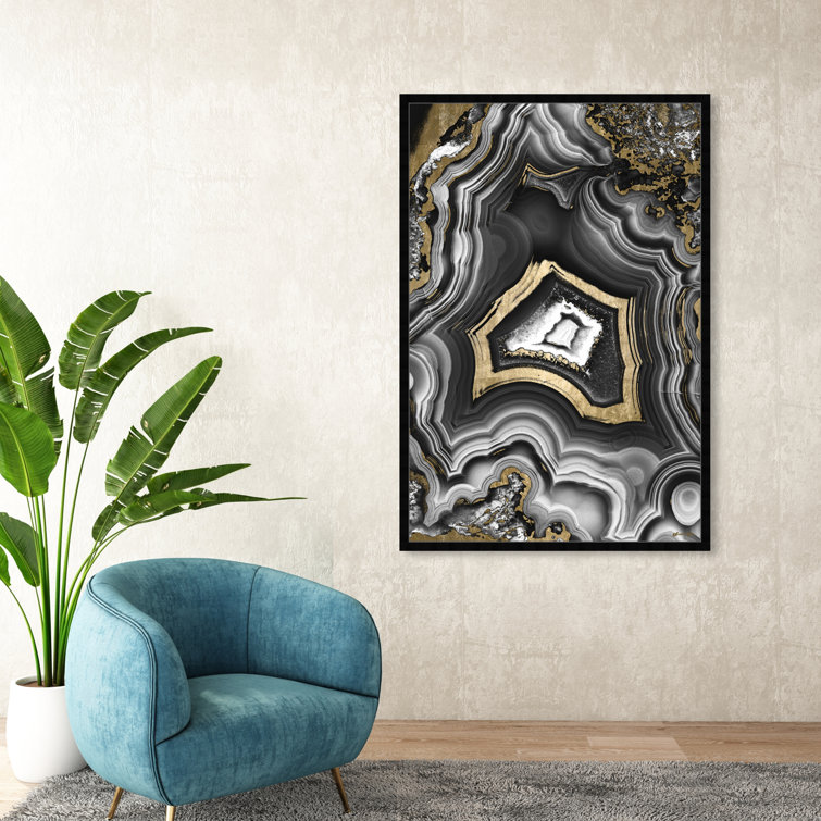 Abstract Duotone Pastel Minimalist Landscape Wall Art Framed On