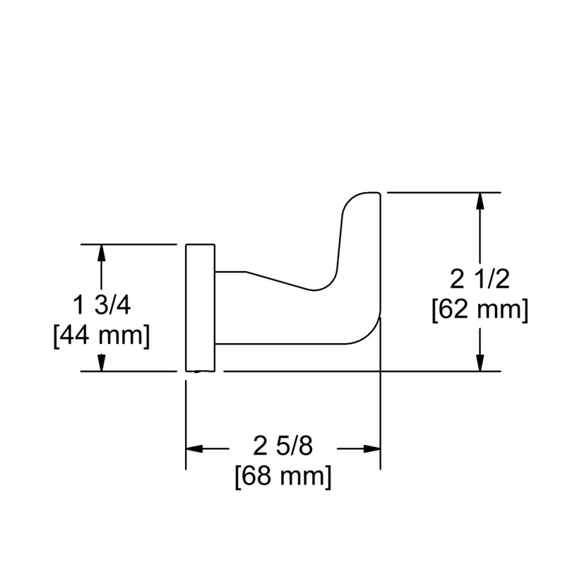 Parabola™ Robe Hook, Black