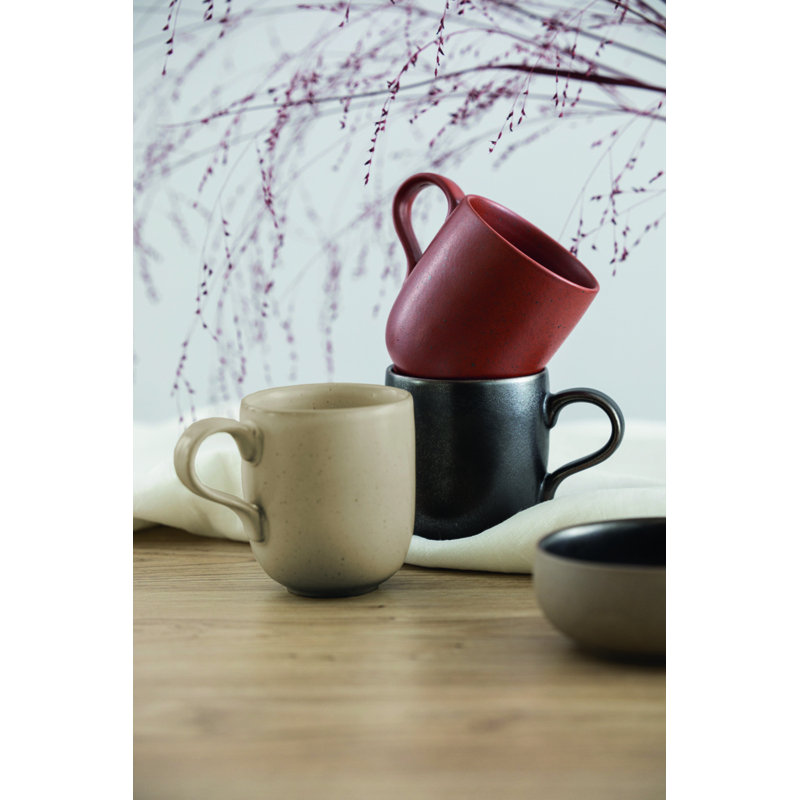 Joyn Stoneware Rice Bowl, Gold/Black