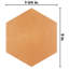 Carreau de porcelaine Horizon Hex 7-3 / 4 "x 9"-74909482