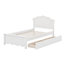 Lit plateforme en bois avec tête de lit en forme de fleur-971140864-971140865