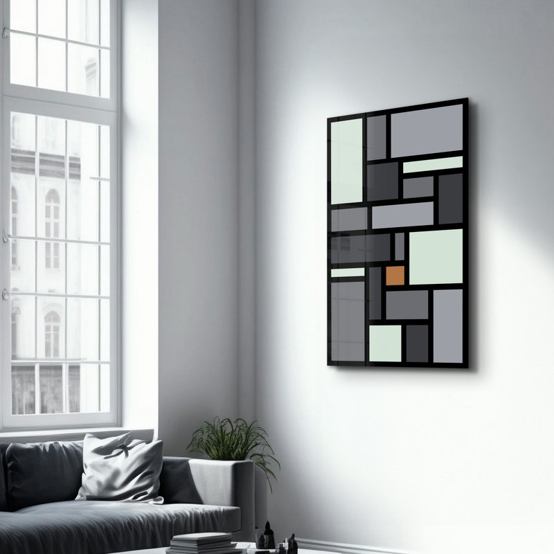 Élégante peinture murale en verre trempé de 13,8 po x 21,7 po | 100% verre trempé, épaisseur: 0,16 pouce | Imprimé UV pour des couleurs éclatantes | Parfait pour la décoration intérieure, le salon et les espaces de bureau