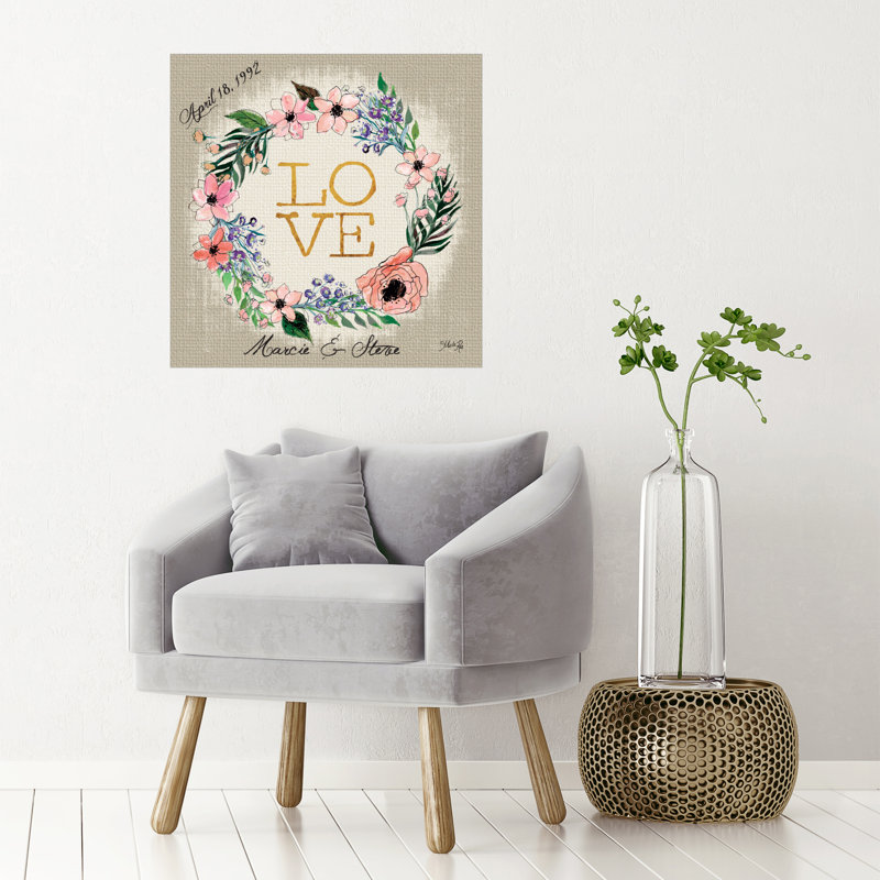 Décalcomanie murale amour personnalisée, H 30 po x l 30 po, Oui