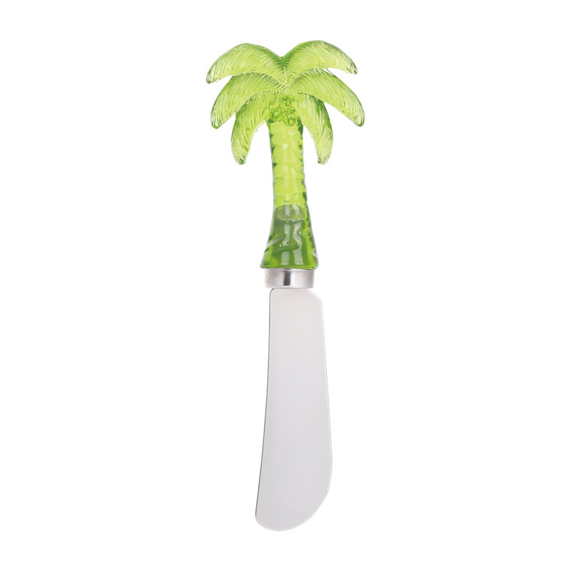 Palm Tree Transparent Polyresin Cheese Spreader, S4