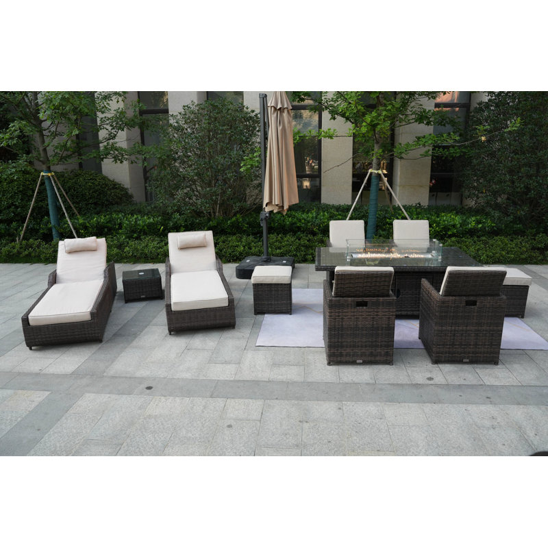 8 - Person Patio Conversation Set with Cushions