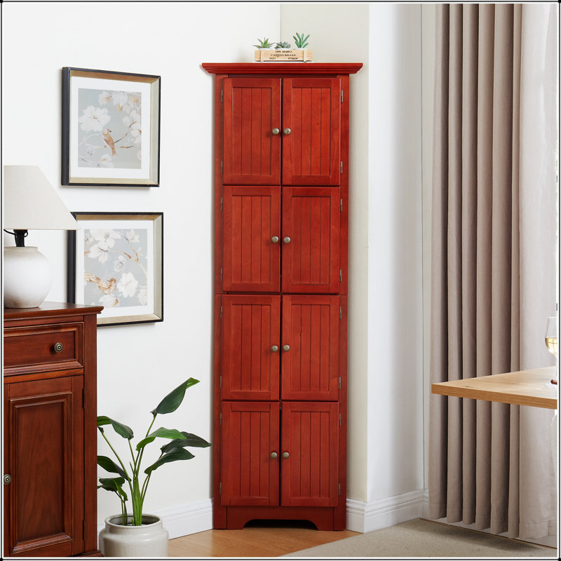 Armoire de rangement à 4 niveaux de 72 po avec 8 portes, idéale pour maximiser l'espace et organiser les articles essentiels dans n'importe quelle pièce