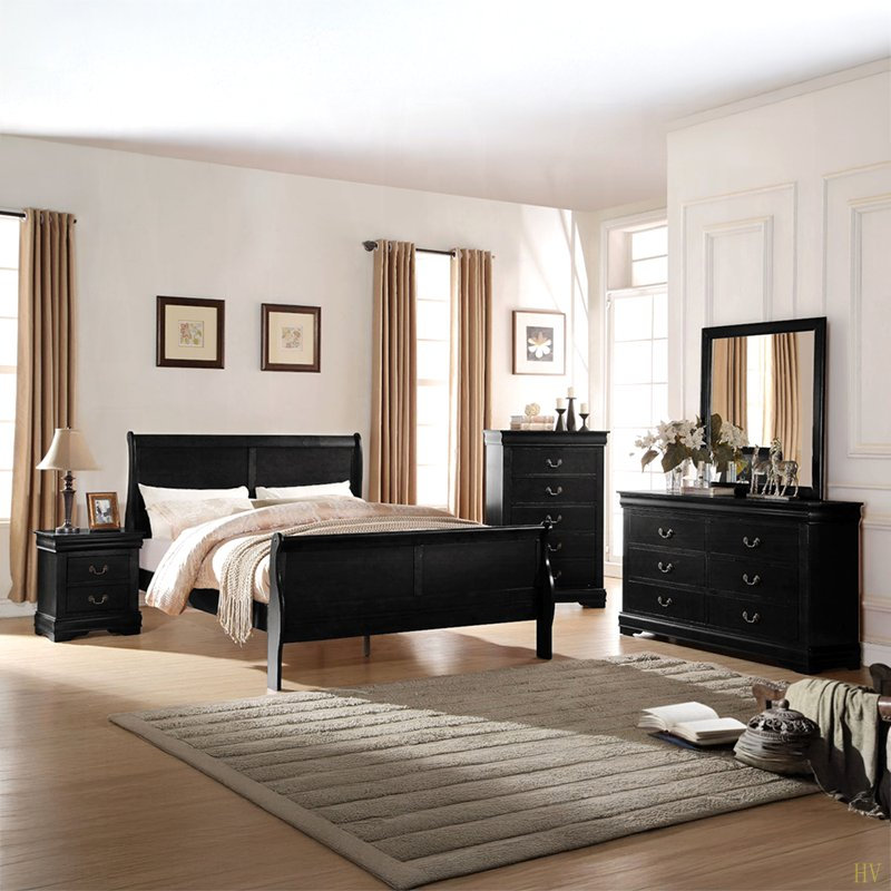 Mobilier de chambre à coucher 1Pc, Noir