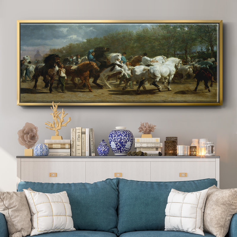 The Horse Fair - Toile encadrée, H 24 po x l 60 po
