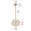 Luminaire suspendu à niveaux unique à 3 lumières avec détails en cristal Kieron-700501188-700501191