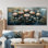 «Gray Winter Thistle Song Harmony I», art mural sur toile Thistle