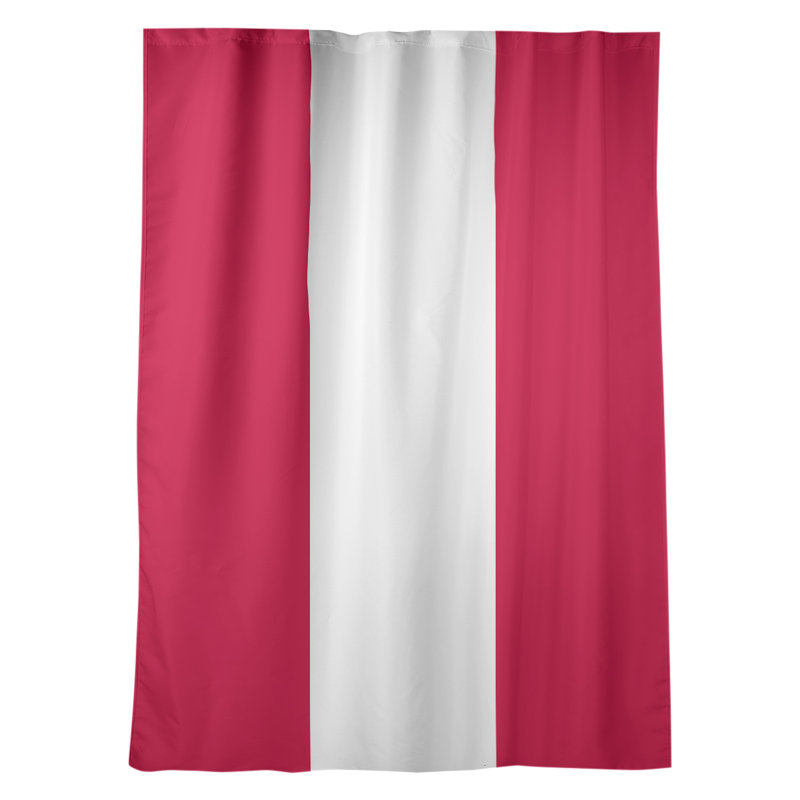 Striped Room Darkening Rod Pocket Single Curtain Panel, Seattle Baseball Red/White